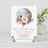 ボホ素朴フローラ自然ムーンベイビーシャワー 招待状 (スタンド正面)