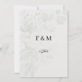 ボホ素朴フローラ&エレガントな結婚式の日付を保存 セーブザデート (裏面)