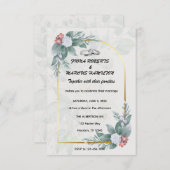 ボホ素朴フローラ&エレガントな結婚式 出欠カード (正面/裏面)