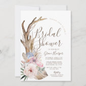 ボホ素朴ブライダルシャワー招待 招待状 (正面)