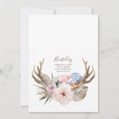 ボホ素朴ブライダルシャワー招待 招待状 (裏面)