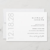 ボホ素朴ブラック&ホワイトフォト結婚ズ 招待状 (裏面)