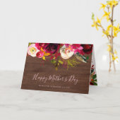 ボホ素朴ブルゴーニュフローラ | ハッピーマザーズデイ カード (黄色い花)