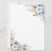 ボホ素朴ブルーパンプキンボーイ秋ベビー 招待状 (裏面)