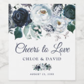 ボホ素朴ブルーフローラ応援へ ワインラベル (シングルラベル)