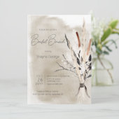 ボホ素朴ブーケブライダルブモダンランチ 招待状 (スタンド正面)
