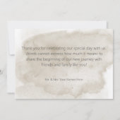 ボホ素朴ブーケモダンサンキューカード サンキューカード (裏面)