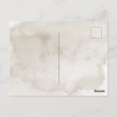 ボホ素朴ブーケモダンブライダルシャワー招待状 ポストカード (裏面)