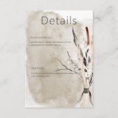 ボホ素朴ブーケモダン結婚の詳細 エンクロージャーカード (正面)