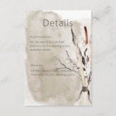 ボホ素朴ブーケモダン結婚の詳細 エンクロージャーカード (正面)