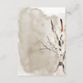 ボホ素朴ブーケモダン結婚の詳細 エンクロージャーカード (裏面)