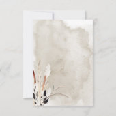 ボホ素朴ブーケ三モダンディナー 出欠カード (裏面)