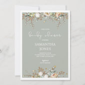 ボホ素朴ベビ男女兼用ーシャワー招待状 招待状 (正面)