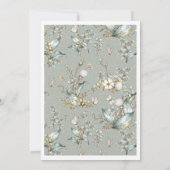 ボホ素朴ベビ男女兼用ーシャワー招待状 招待状 (裏面)