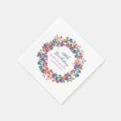 ボホ素朴ベリーサマーカスタム誕生日100 スタンダードカクテルナプキン (角)