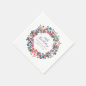 ボホ素朴ベリーサマーカスタム誕生日60 スタンダードカクテルナプキン (角)