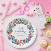 ボホ素朴ベリーサマー100誕生日カスタム ペーパープレート (パーティー)