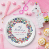 ボホ素朴ベリーサマー19誕生日カスタム ペーパープレート (パーティー)