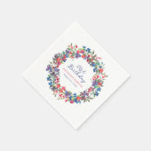 ボホ素朴ベリーサマー21歳の誕生日 スタンダードカクテルナプキン (角)