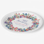 ボホ素朴ベリーサマー30thバースデーカスタム ペーパープレート (アングル)