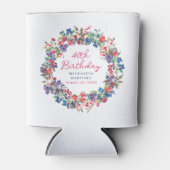 ボホ素朴ベリーサマー40歳のバースデーカスタム 缶クーラー (正面)