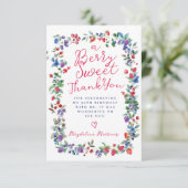 ボホ素朴ベリーサマー50th誕生日フラット サンキューカード (スタンド正面)