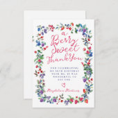 ボホ素朴ベリーサマー80誕生日 サンキューカード (正面/裏面)