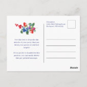 ボホ素朴ベリースイートサマー70招待状 ポストカード (裏面)