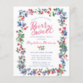 ボホ素朴ベリー18th誕生日予算招待状 (正面)