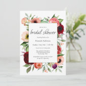 ボホ素朴ボタニカルチャームブライダルシャワー 招待状 (スタンド正面)