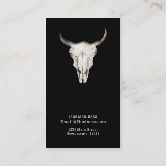 ボホ素朴ボヘミアンカウブルカントリー西部 名刺 (裏面)