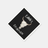 ボホ素朴ボヘミアンカウブルバースデーパーティー スタンダードカクテルナプキン (角)