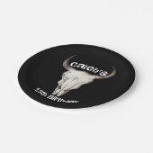 ボホ素朴ボヘミアンカウブルバースデーパーティー ペーパープレート (アングル)