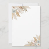 ボホ素朴ボーイベアーベビーシャワー招待状 招待状 (裏面)