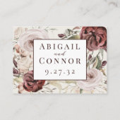 ボホ素朴マルサラクリームフローラくもの巣QR エンクロージャーカード (裏面)