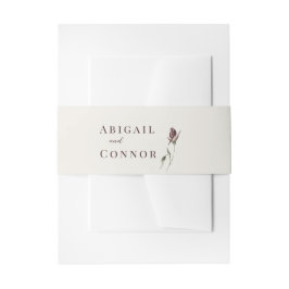 ボホ素朴マルサラクリームフローラ 招待状ベリーバンド