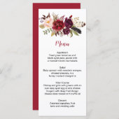 ボホ素朴マルサラフローラフェザー結婚 メニュー (正面/裏面)