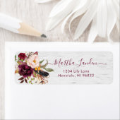 ボホ素朴マルサラ+赤面水彩花 ラベル (インサイチュ)