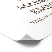 ボホ素朴ミントフローラ結婚スキュラント ポスター (角)