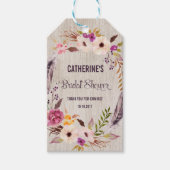 ボホ素朴メッセージカードブライダルシャワーサンキューラベル ギフトタグ (正面)