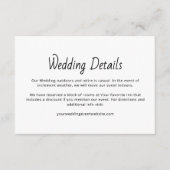 ボホ素朴モダンの結婚詳細カジュアル エンクロージャーカード (正面)