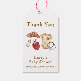 ボホ素朴モダン西カウボーイ赤ちゃん ギフトタグ