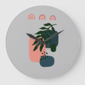 ボホ素朴モノグラムのー ラージ壁時計 (正面)