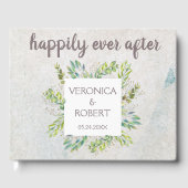 ボホ素朴ユーカリ緑の結婚披露宴 ゲストブック (正面)