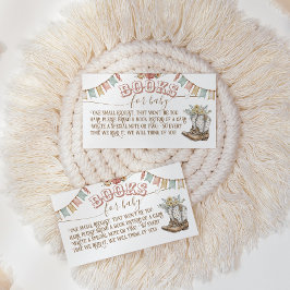 ボホ素朴ワイルドウエストベビーガールシャワーブック エンクロージャーカード