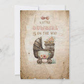 ボホ素朴ワイルドウエストベビーガールシャワー 招待状 (裏面)