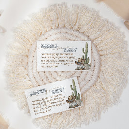 ボホ素朴ワイルドウエストボーイシャワーベビー本 エンクロージャーカード