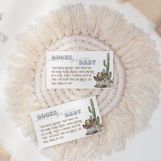 ボホ素朴ワイルドウエストボーイシャワーベビー本 エンクロージャーカード