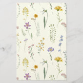 ボホ素朴ワイルドフラワーおむつラッフルカード (裏面)