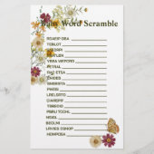 ボホ素朴ワイルドフラワーおむつラッフルカード (正面)